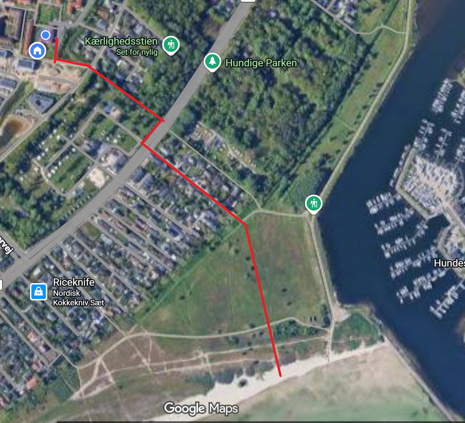Vejvisning til stranden